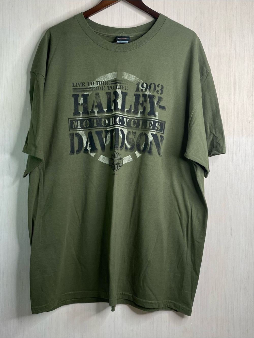 Harley-Davidson Men's Honor The Military Overseas Tour Short Sleeve Logo Tee 2XL